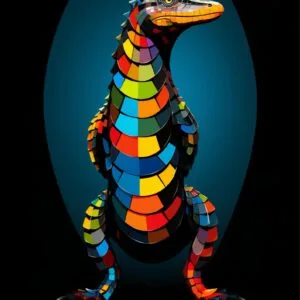 Iguana A.I Digital Art PVC Print 20x30cm / 30x40cm