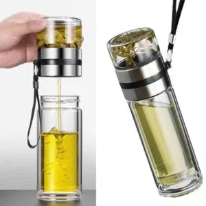 Botella con cámara de infusión vidrio