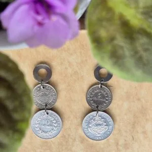 Aretes de 5 y 10 céntimos